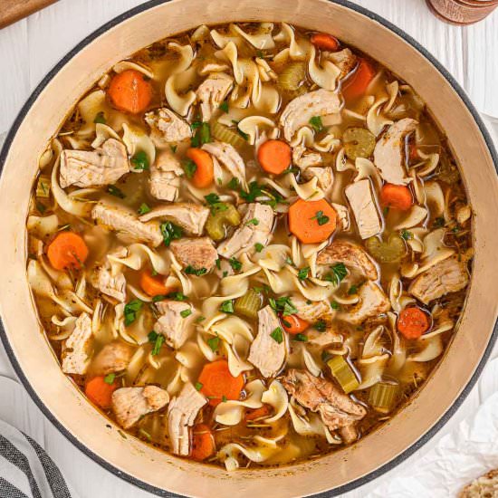 Leftover Turkey Noodle Soup - Recipe photo by ToSimplyInspire