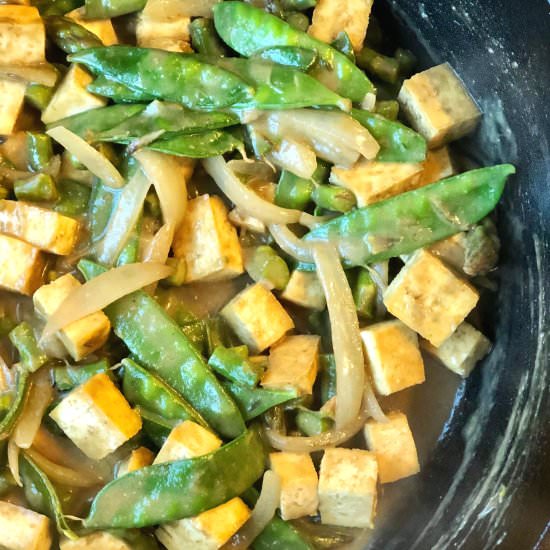 Green Tofu and Vegetable Curry - Recipe photo by Jennyblogs