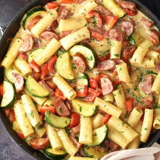 Healthy Kielbasa Pasta - Recipe photo by everydayhealthyrecipes