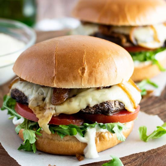 Portobello Mushroom Burgers - Recipe photo by EatAndThriveKitchen