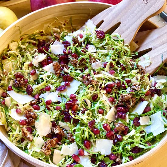 Shaved Brussels Sprout Salad - Recipe photo by ahintofrosemary