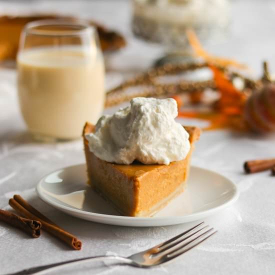 Eggnog Pumpkin Pie - Recipe photo by A baJillian Recipes