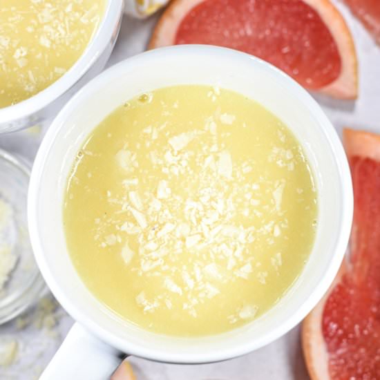Grapefruit White Hot Chocolate - Recipe photo by bastecutfold