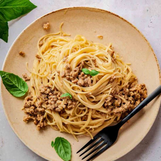 Beef Carbonara - Recipe photo by chocolatesandchai