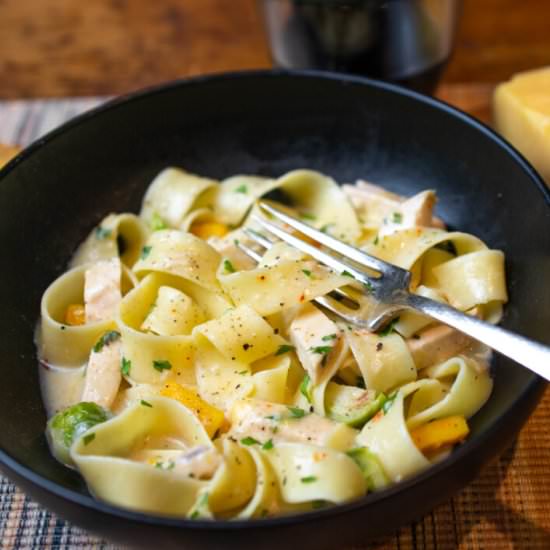 Creamy Turkey Veggie Pasta - Recipe photo by a zest for life