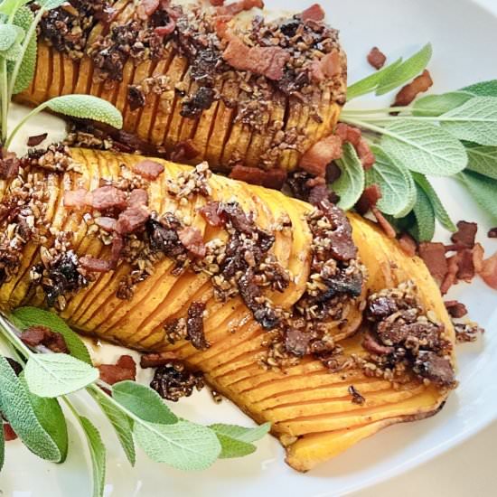 Hasselback Butternut Squash - Recipe photo by jennifercooks