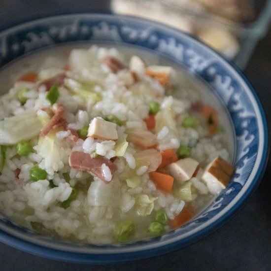Savory Jinhua ham congee - Recipe photo by foodmakesmehappy