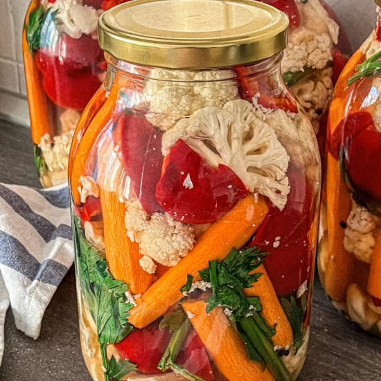 Balkan Pickled Vegetable Mix - Recipe photo by theeuropeandish