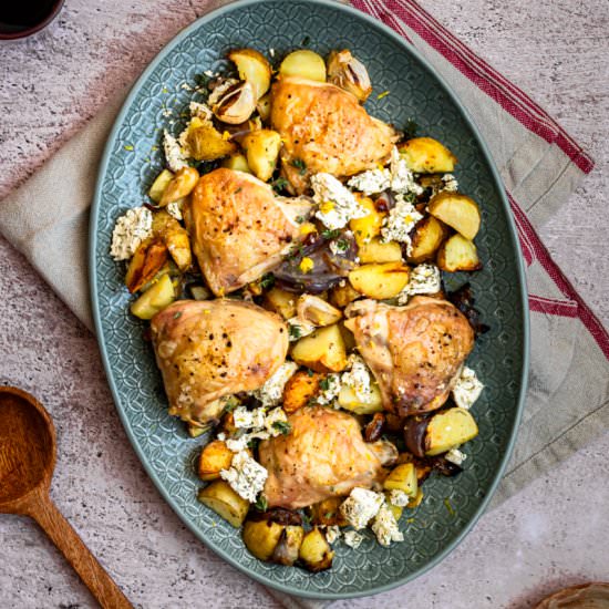 Roast Chicken with Feta and Harissa - Recipe photo by heinstirred