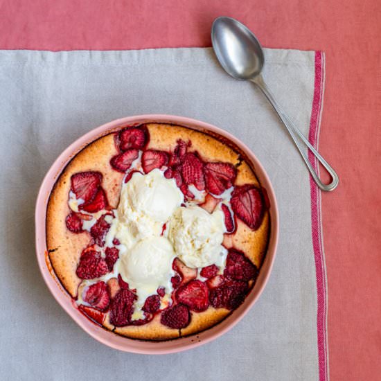Baked Strawberry Pudding - Recipe photo by heinstirred