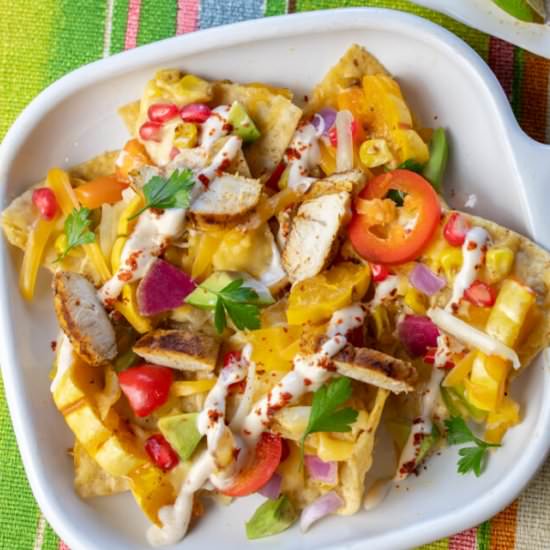 Skinny-ish Holiday Nachos! - Recipe photo by a zest for life