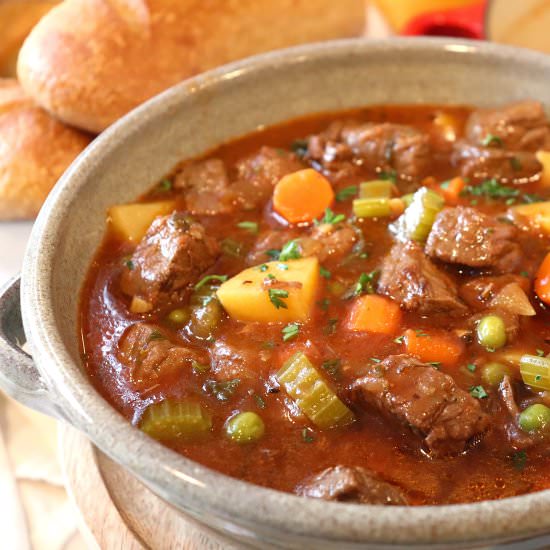 Hearty Beef and Vegetable Stew - Recipe photo by Tinhateats.com