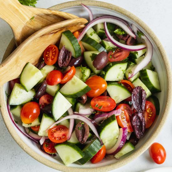 Mediterranean Cucumber Salad - Recipe photo by Chef Ani