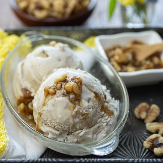Maple Walnut Vegan Ice Cream - Recipe photo by a zest for life