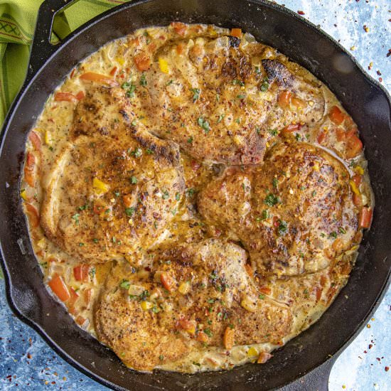 Smothered Pork Chops - Recipe photo by ChiliPepperMadness