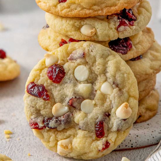 White Chocolate Cranberry Cookies - Recipe photo by ToSimplyInspire