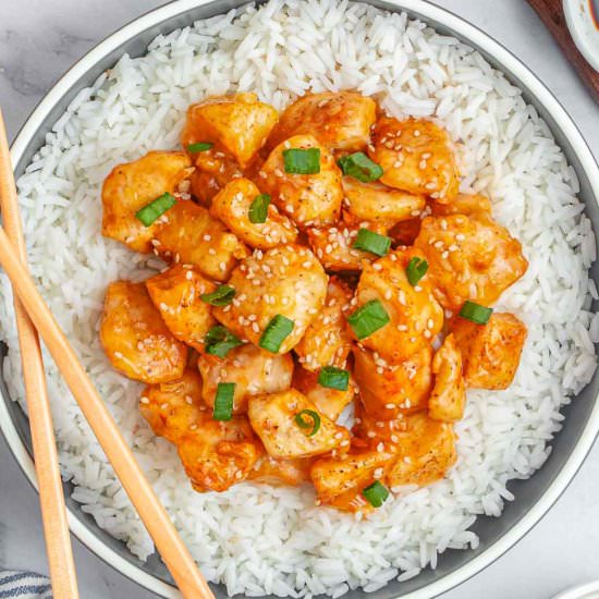 Air Fryer Orange Chicken - Recipe photo by ToSimplyInspire