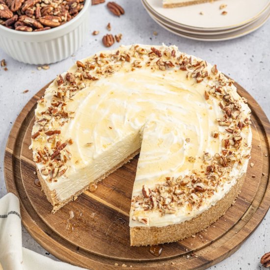 No-Bake Honey Cheesecake - Recipe photo by Grits and Pinecones