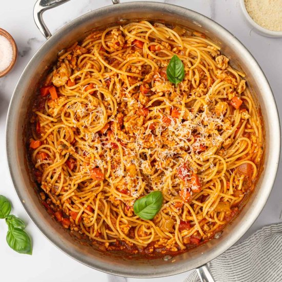 Ground Chicken Spaghetti - Recipe photo by Abi Thiya