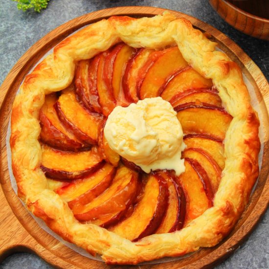 Easy Summer Peach Galette - Recipe photo by Paromita Mandal