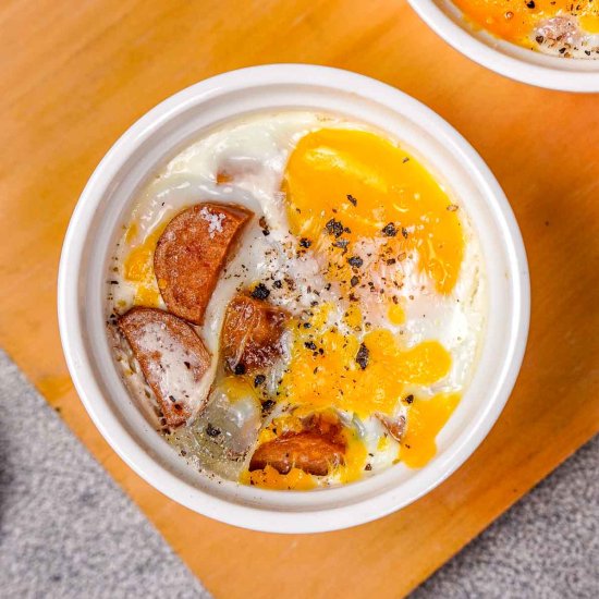 Oeufs en Cocotte - Recipe photo by chocolatesandchai