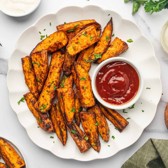 Air Fryer Sweet Potato Wedges - Recipe photo by Abi Thiya