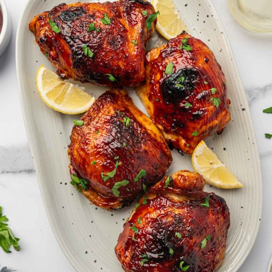Air Fryer BBQ Chicken Thighs - Recipe photo by Abi Thiya
