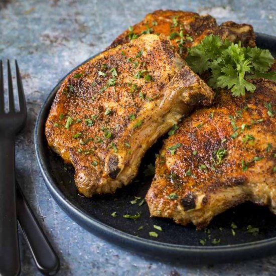 Air Fryer Bone In Pork Chops - Recipe photo by dizzybusyandhungry