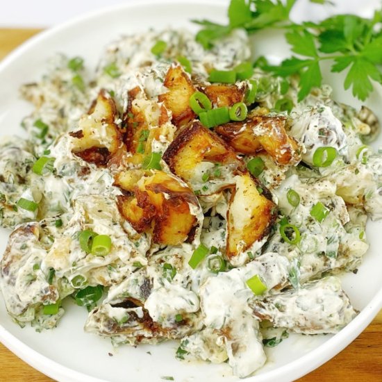 Smashed Potato Salad - Recipe photo by chef not required