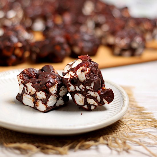 Chocolate Cherry Marshmallow Square - Recipe photo by DomesticDreamboat