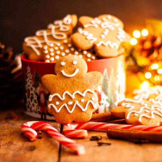 Gingerbread Cookies Without Molasse - Recipe photo by PastryWishes