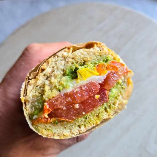 Baked Caprese Baguettes - Recipe photo by HappyVeg1986