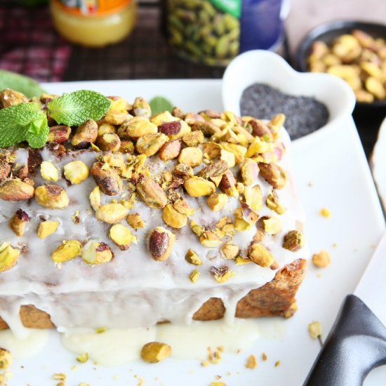 Poppy Seed Cake with Pistachios - Recipe photo by angiesrecipes
