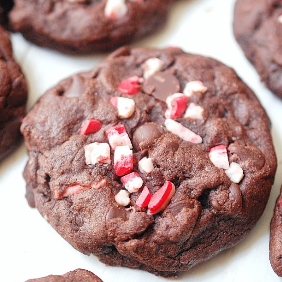 Double Chocolate Chip Peppermint Cookies - Recipe photo by evabakes