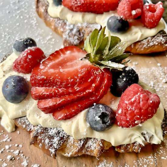 Brûlée Croissant & Berries - Recipe photo by Woman And The Whisk