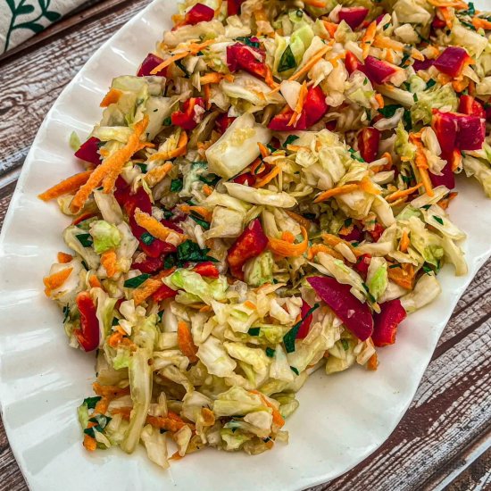 Grandpa’s Simple Cabbage Salad - Recipe photo by theeuropeandish