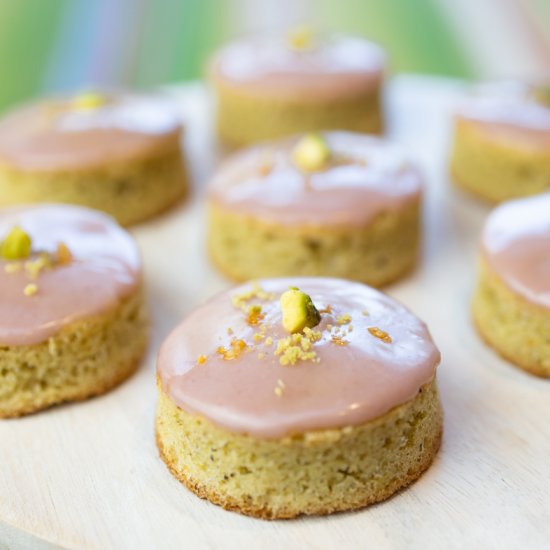 Orange olive oil pistachio cakes - Recipe photo by a zest for life