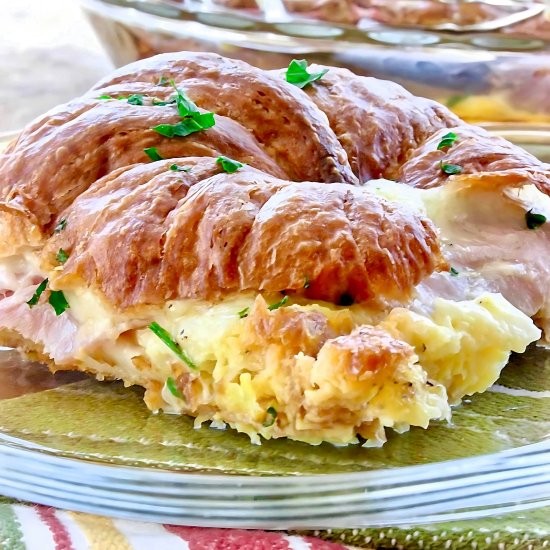 Ham & Havarti Croissant Bake - Recipe photo by Woman And The Whisk