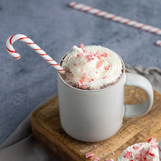 Decadent Peppermint Hot Chocolate - Recipe photo by marleysmenu