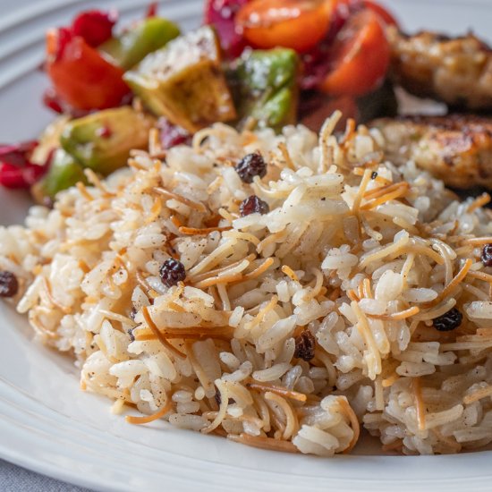 Lebanese Rice Pilaf with Vermicelli - Recipe photo by Cooking Gorgeous