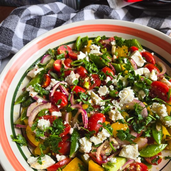 Summery Garden Salad - Recipe photo by HappyVeg1986