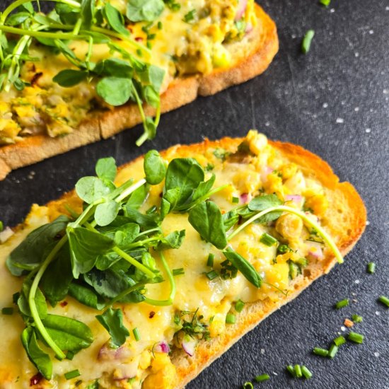 Chewna Melt Toasties - Recipe photo by HappyVeg1986