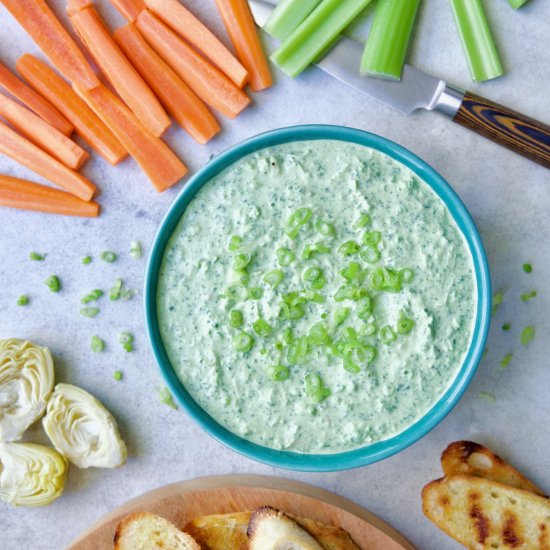 Spinach Artichoke Dip (No Mayo) - Recipe photo by fromachefskitchen