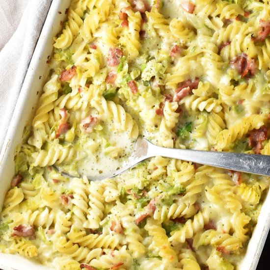 Brussels Sprouts Pasta Bake - Recipe photo by everydayhealthyrecipes