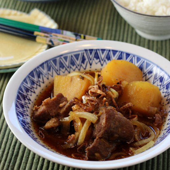Kecap Manis-Braised Pork - Recipe photo by Food Gal