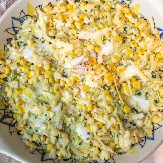 Cheesy Corn & Crab Dip - Recipe photo by a zest for life