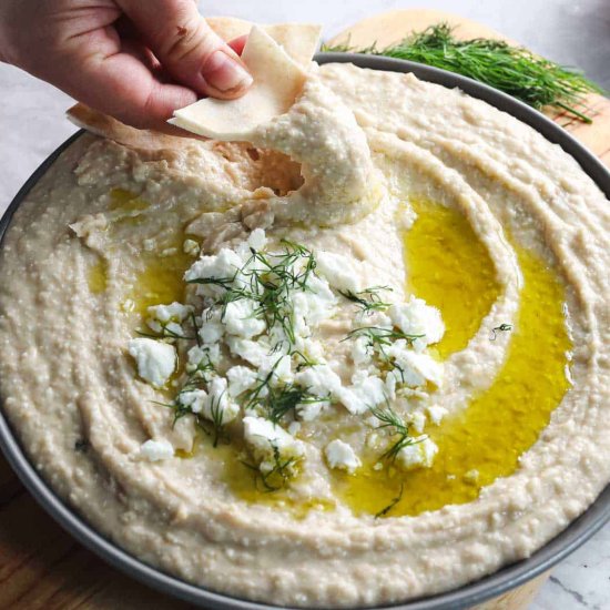 Creamy White Bean Hummus - Recipe photo by ImmigrantsTable