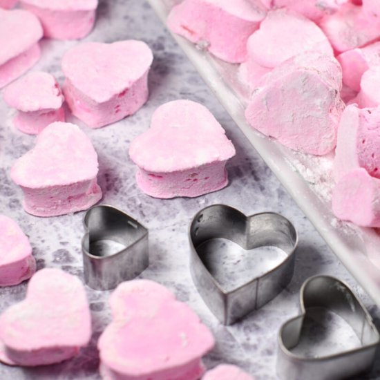 Strawberry Marshmallow Hearts - Recipe photo by bastecutfold