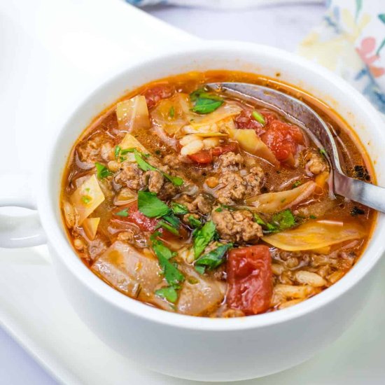 Meaty Cabbage Roll Soup - Recipe photo by cookwhatyoulove