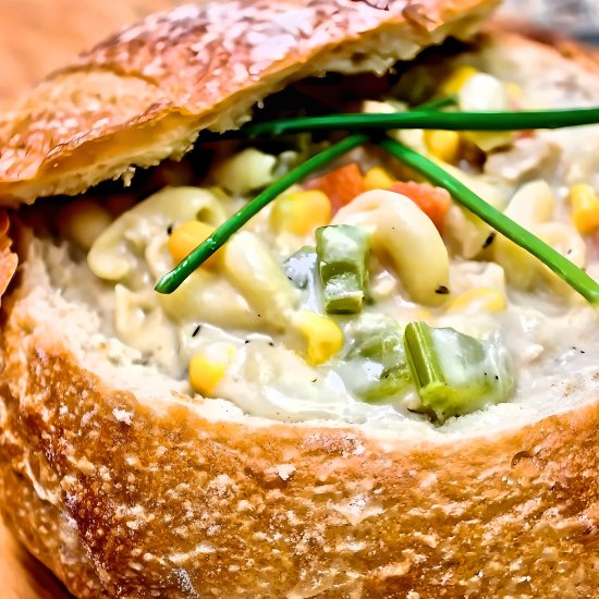 Chicken Corn Noodle Soup - Recipe photo by Woman And The Whisk